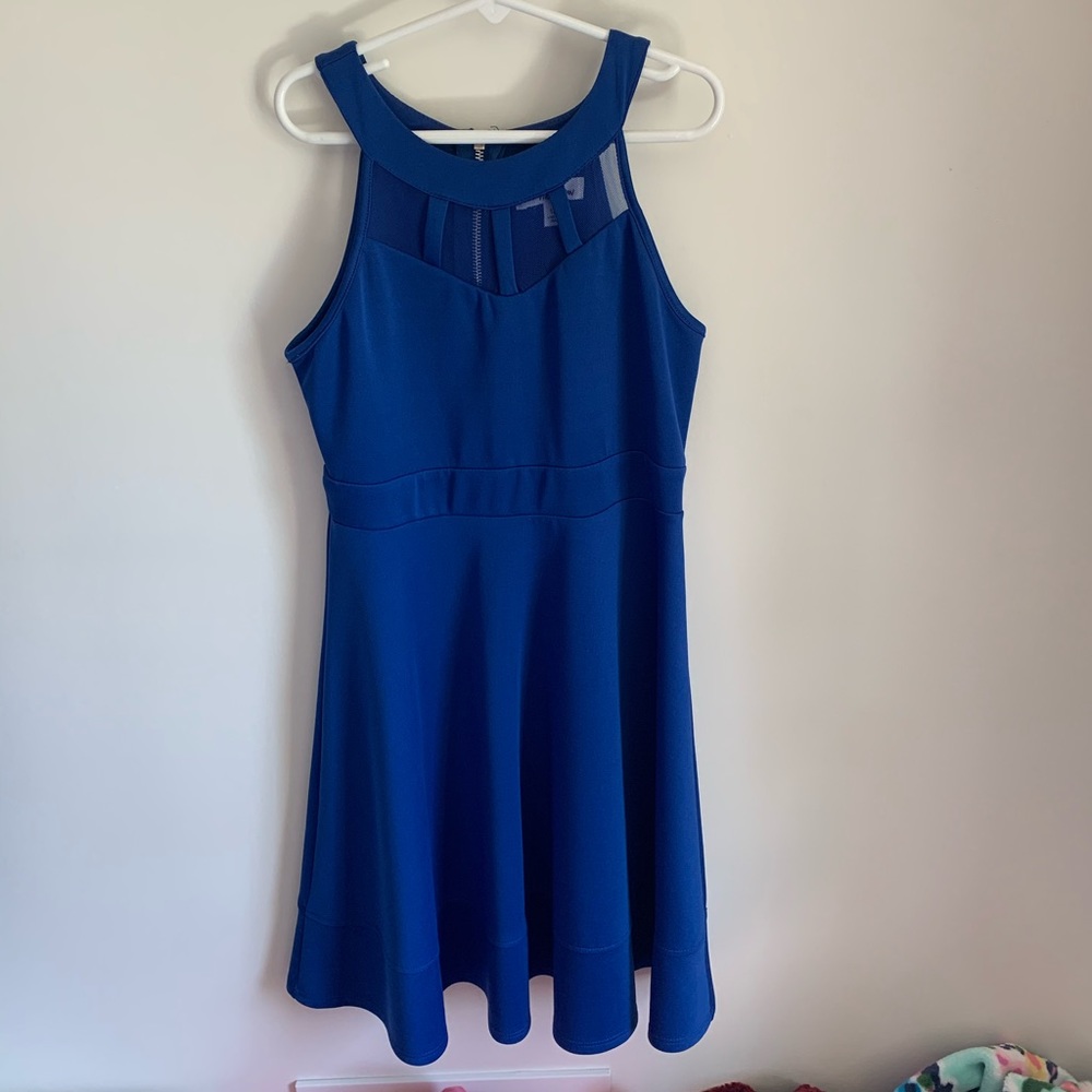 Bright blue formal dress